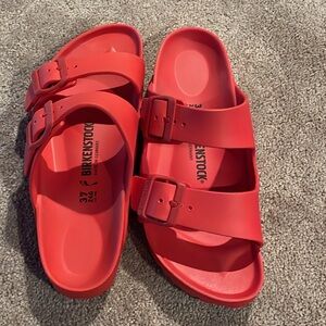 Birkenstock EVA Arizona size 37 red EUC